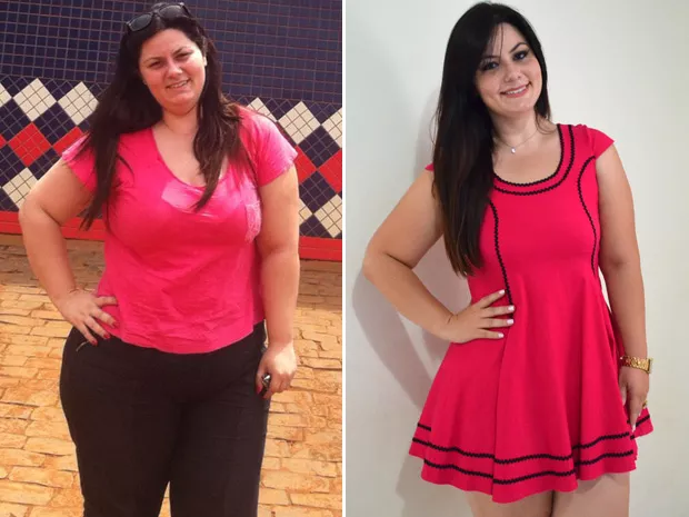 Frau mit sichtbarem Abnehmerfolg